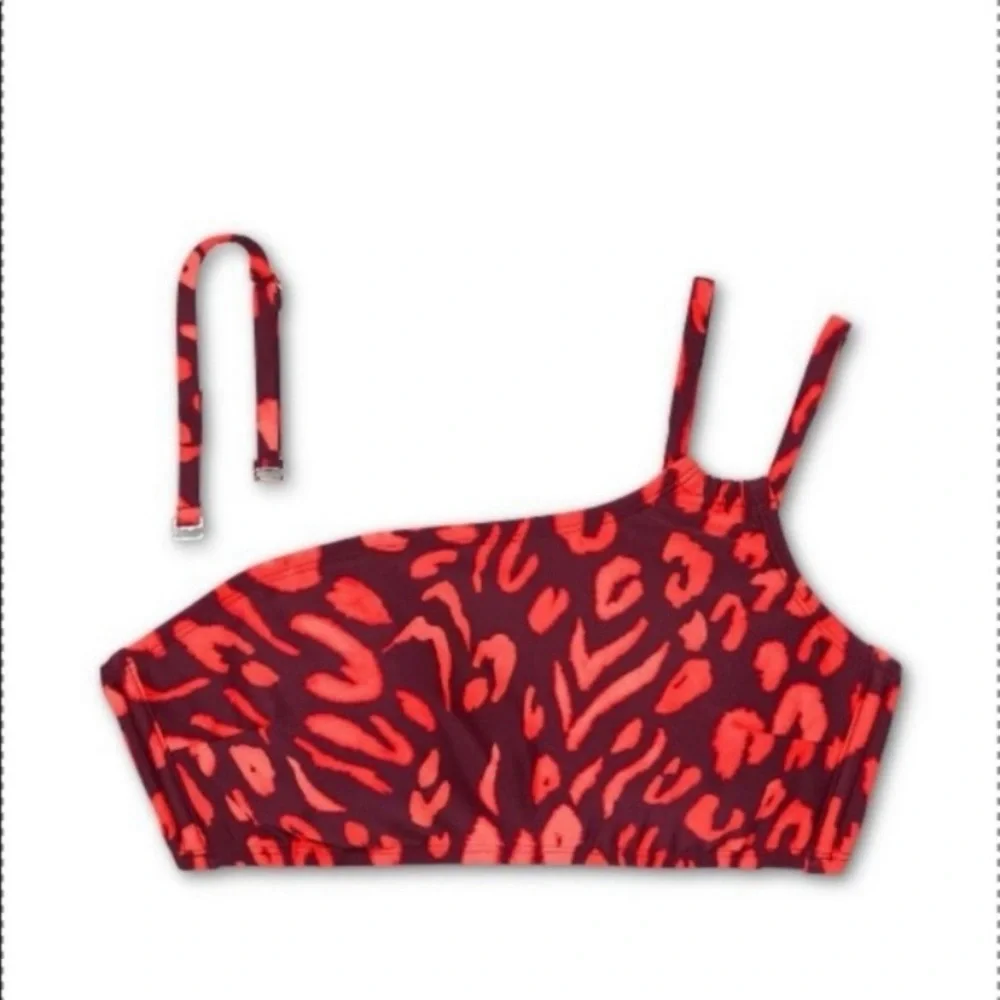 Shade & Shore Convertible One Shoulder Bikini Top Size Large NWOT - Picture 1 of 15
